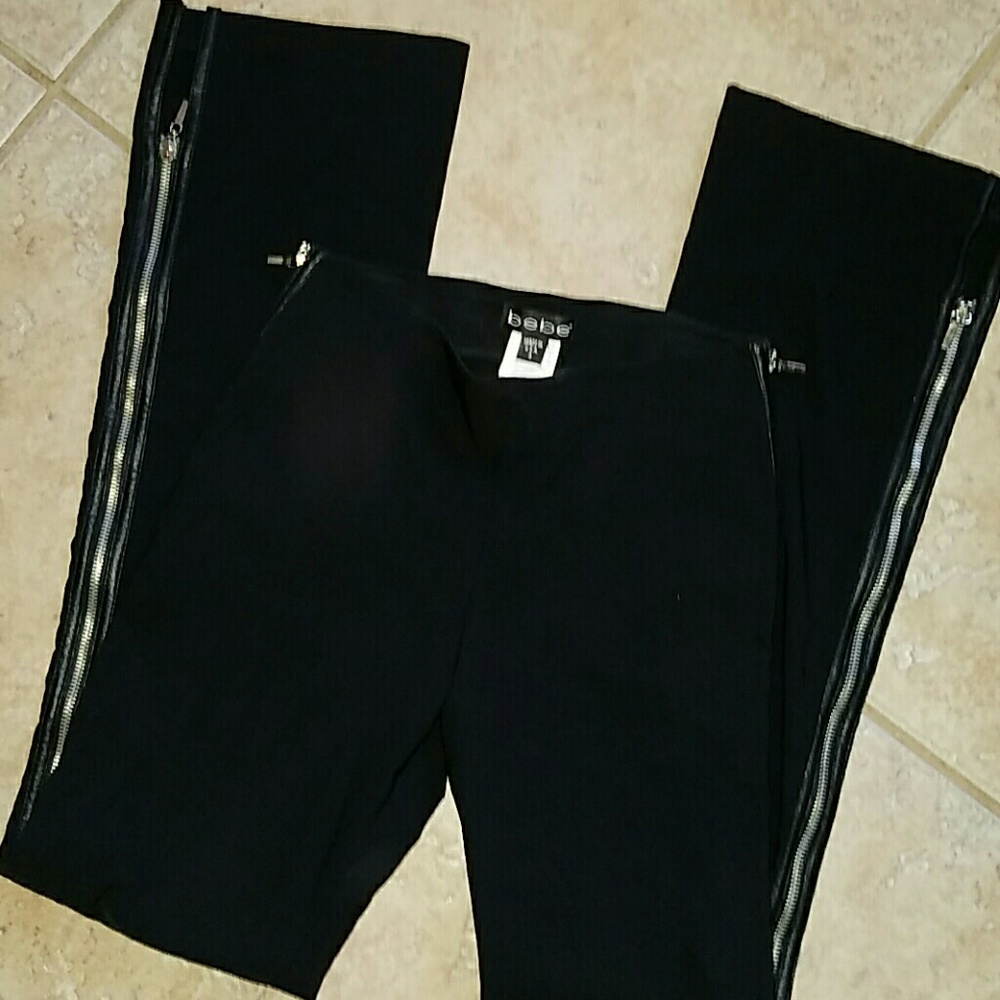 Bebe Full Zippered Side Pants